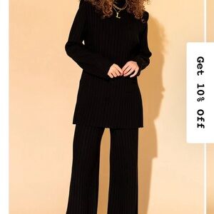 LALA ORIGINAL New Era Luxe Knit Set in Black - women’s XL - NWT